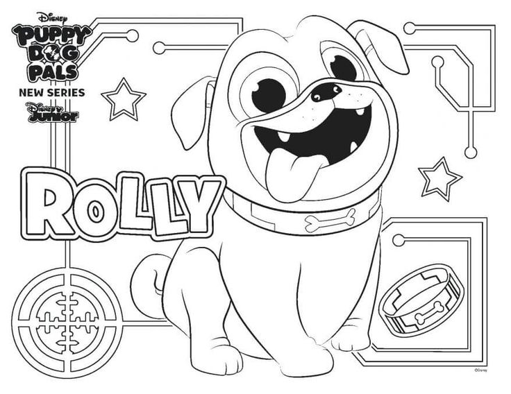 Puppy dog pals coloring pages rolly puppy coloring pages coloring books disney coloring pages