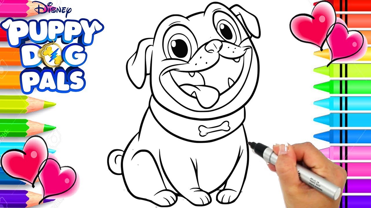Puppy dog pals rolly coloring page puppy dog pals coloring book disney jr rolly coloring page