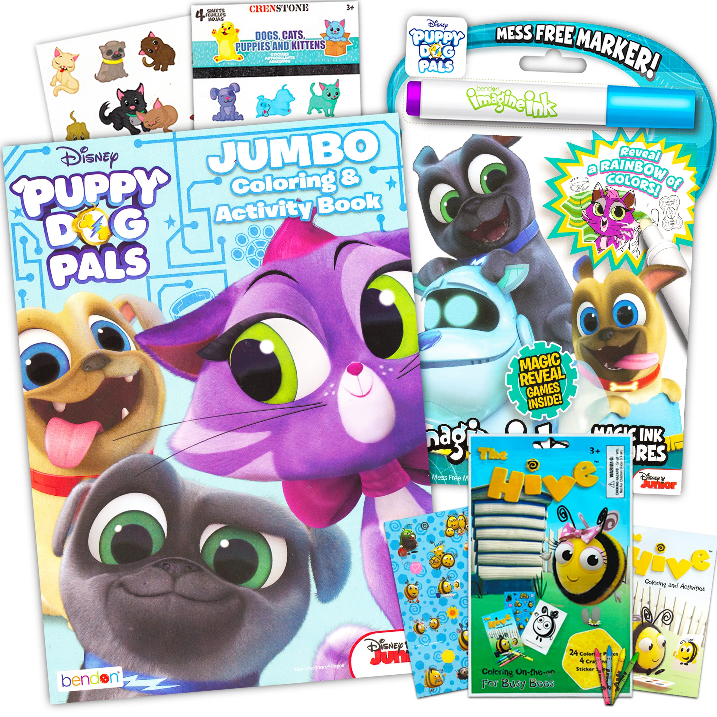 Puppy shop disney puppy dog pals coloring book bundle