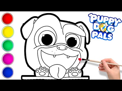 Coloring pages puppy dog pals
