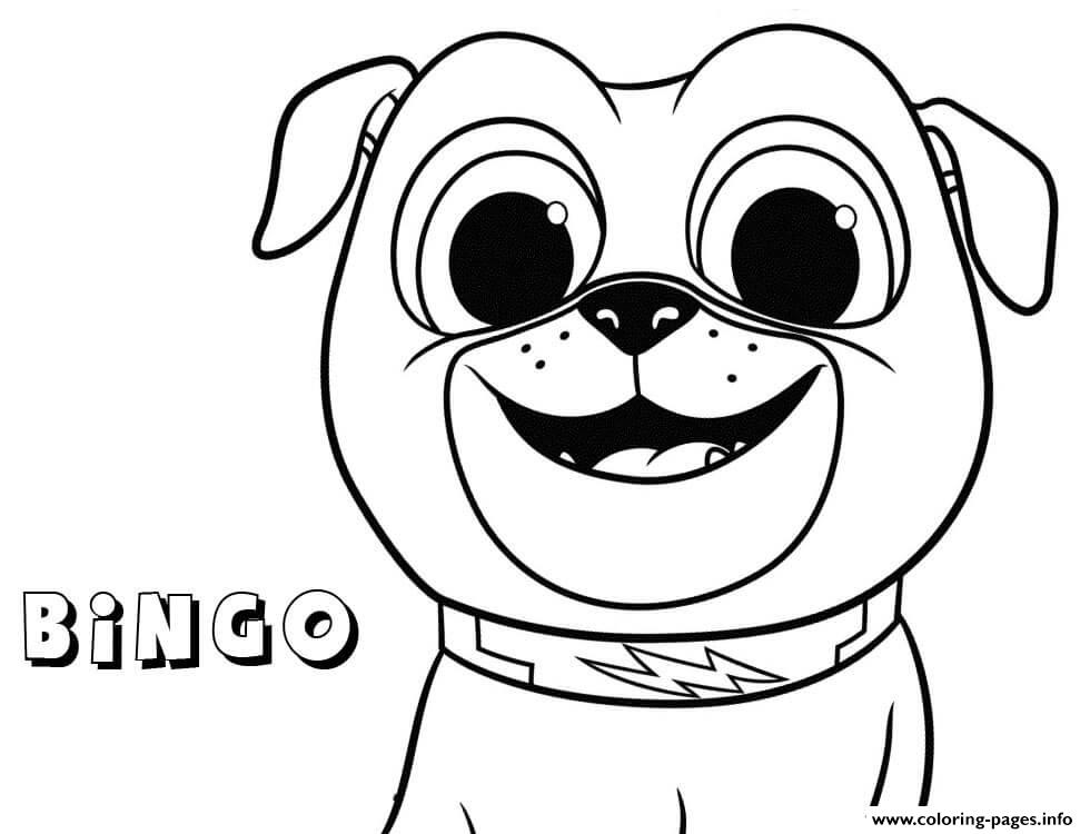 Bingo from puppy dog pals kids coloring page printable
