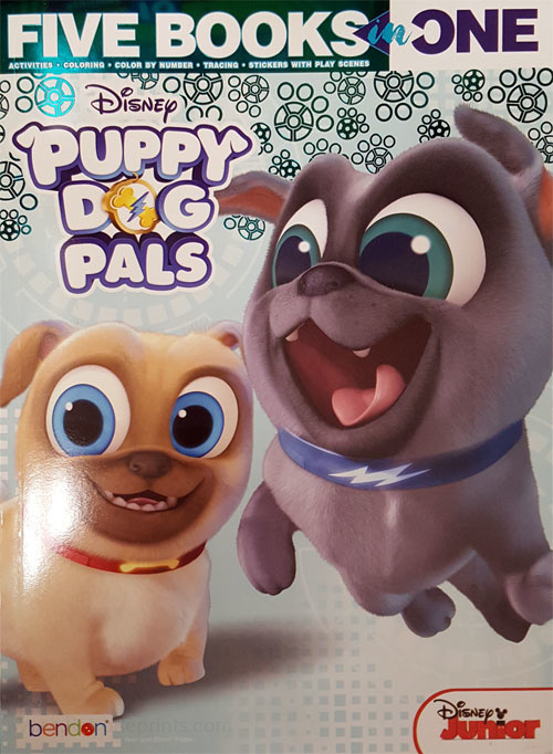 Puppy dog pals disneys five books in one coloring books at retro reprints