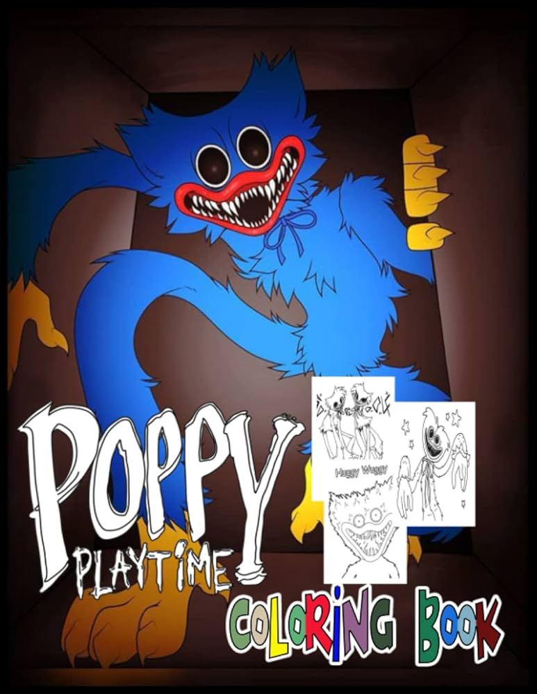 Poppy playtime coloring book high quality coloring pages with designs and illusations for playtime puppies for kids and adults great coloring books for playtime lovers relaxing and relieving sozani