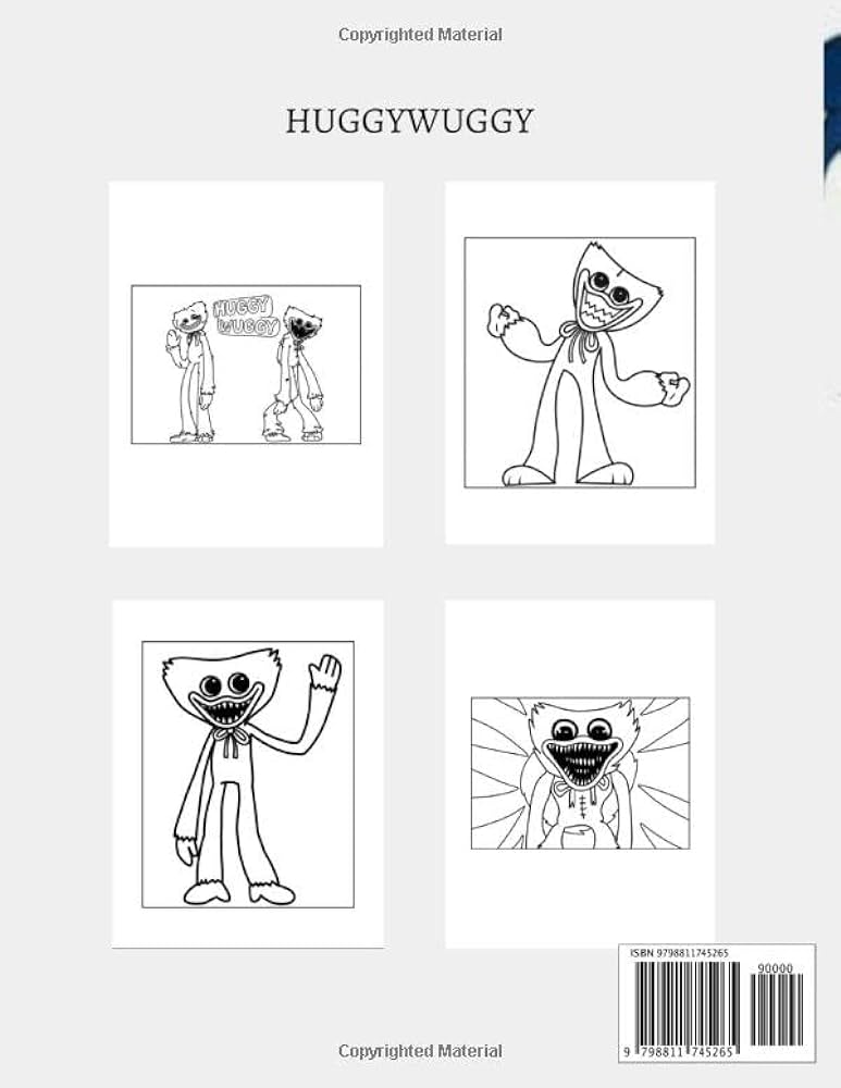 Huggy wuggy coloring book huggy wuggy coloring book pages of high quality coloring designs for kids and adults puppy playtime book x