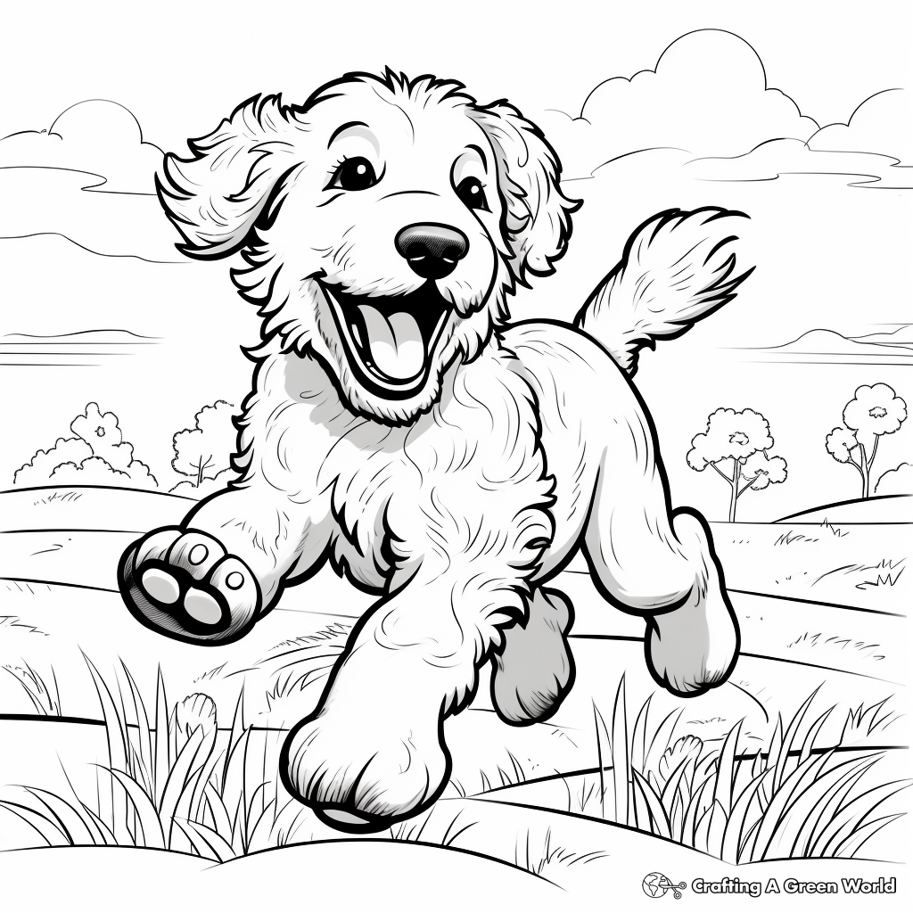 Golden doodle coloring pages