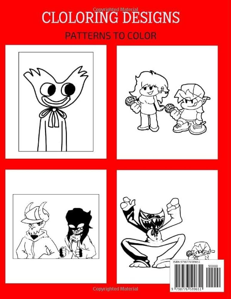 Poppy playtime coloring book over pages of high quality colouring designs for kids puppy playtime book new coloring pages fnf poppy playtime