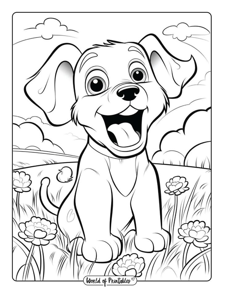 Puppy coloring pages for kids puppy coloring pages dog coloring book dog coloring page