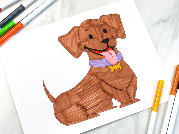 Puppy coloring pages for kids