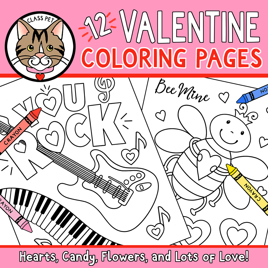 Valentines day coloring pages made by teachers