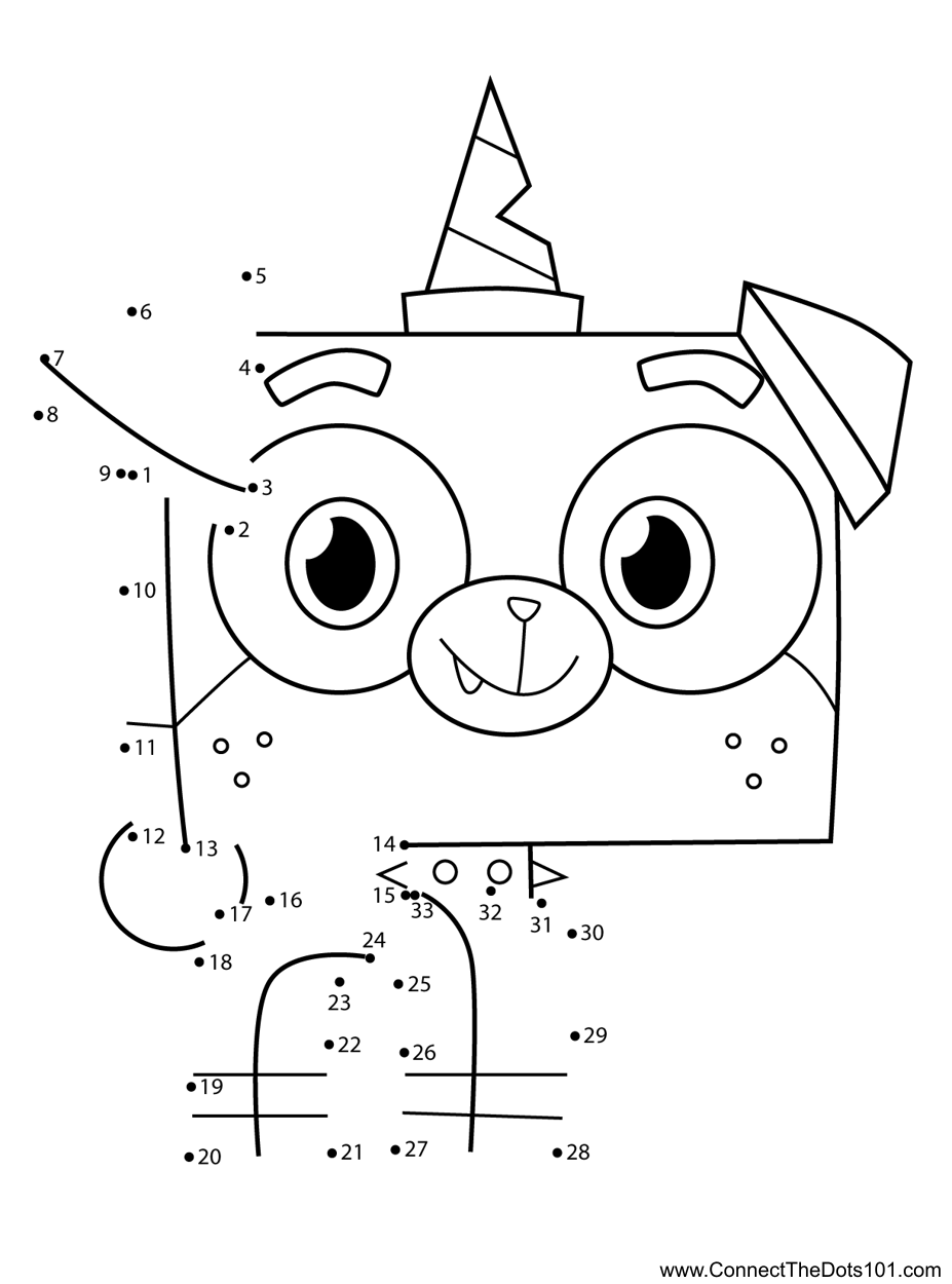 Puppycorn unikitty unikitty dots prtable worksheets