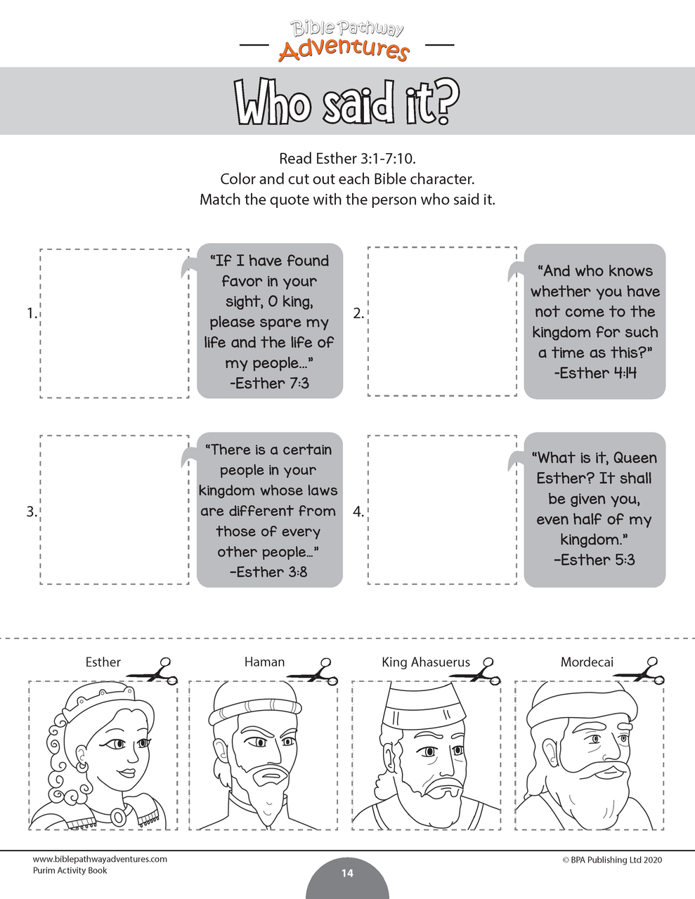 Purim coloring and activity book