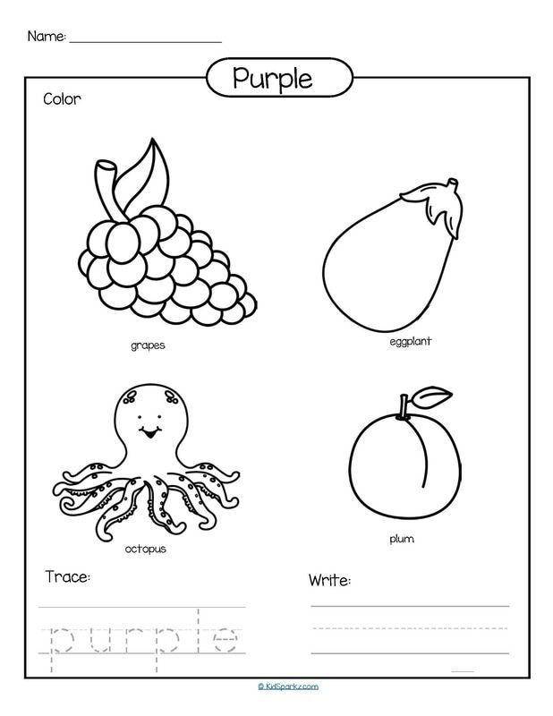 Color purple printable