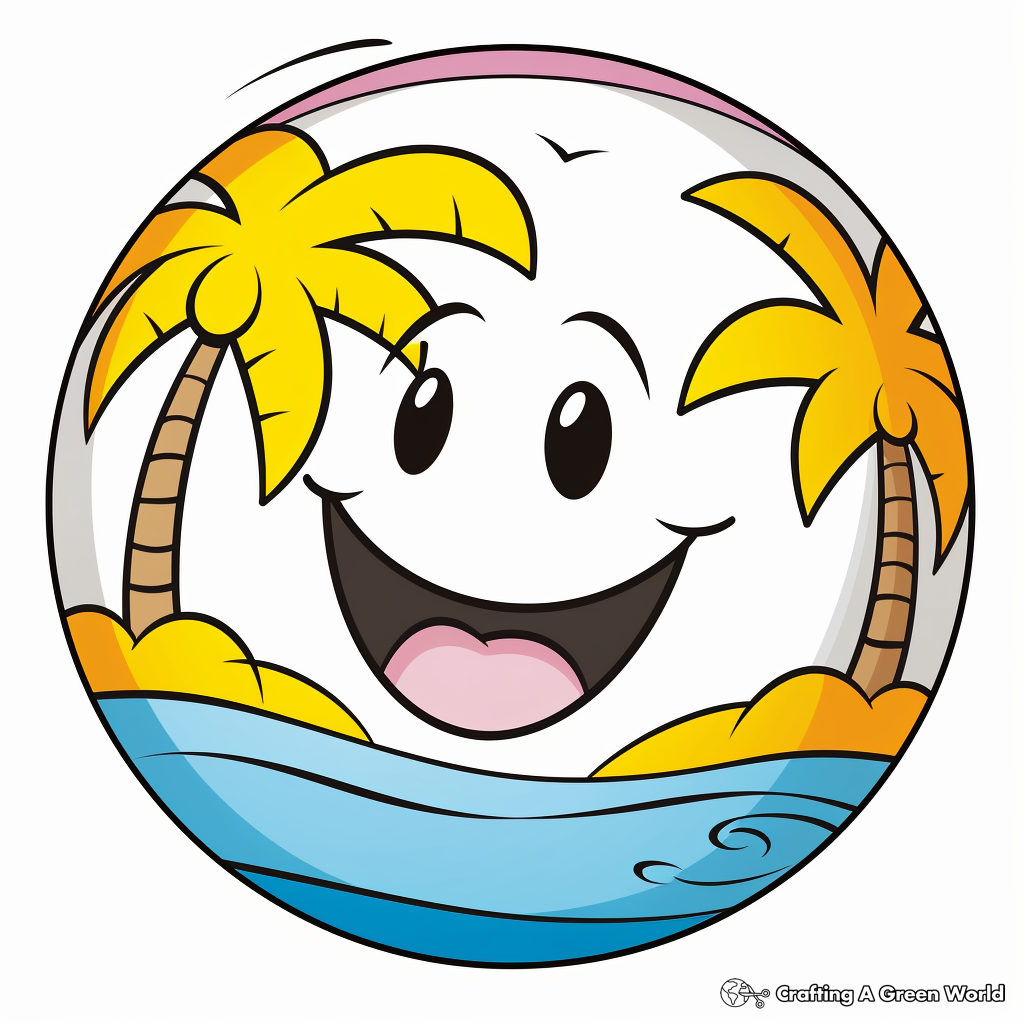 Beach ball coloring pages