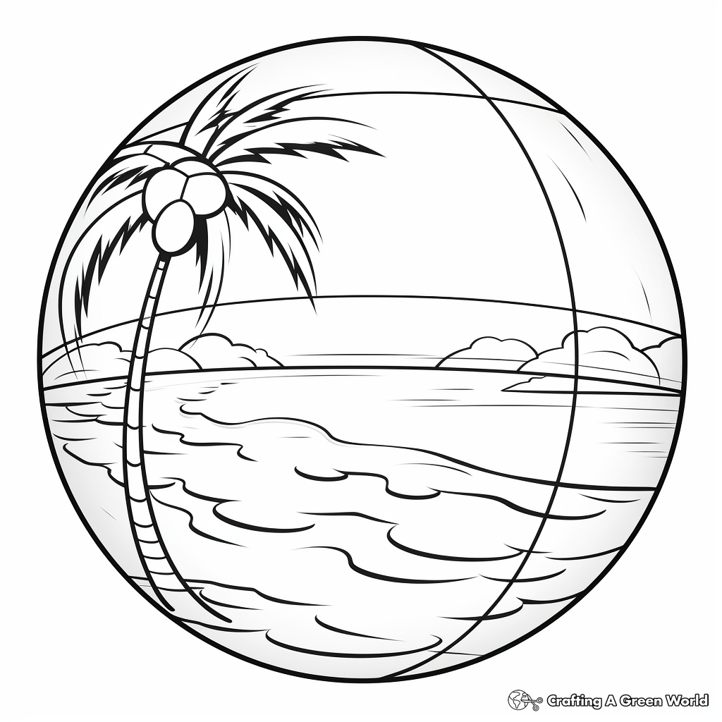 Beach ball coloring pages