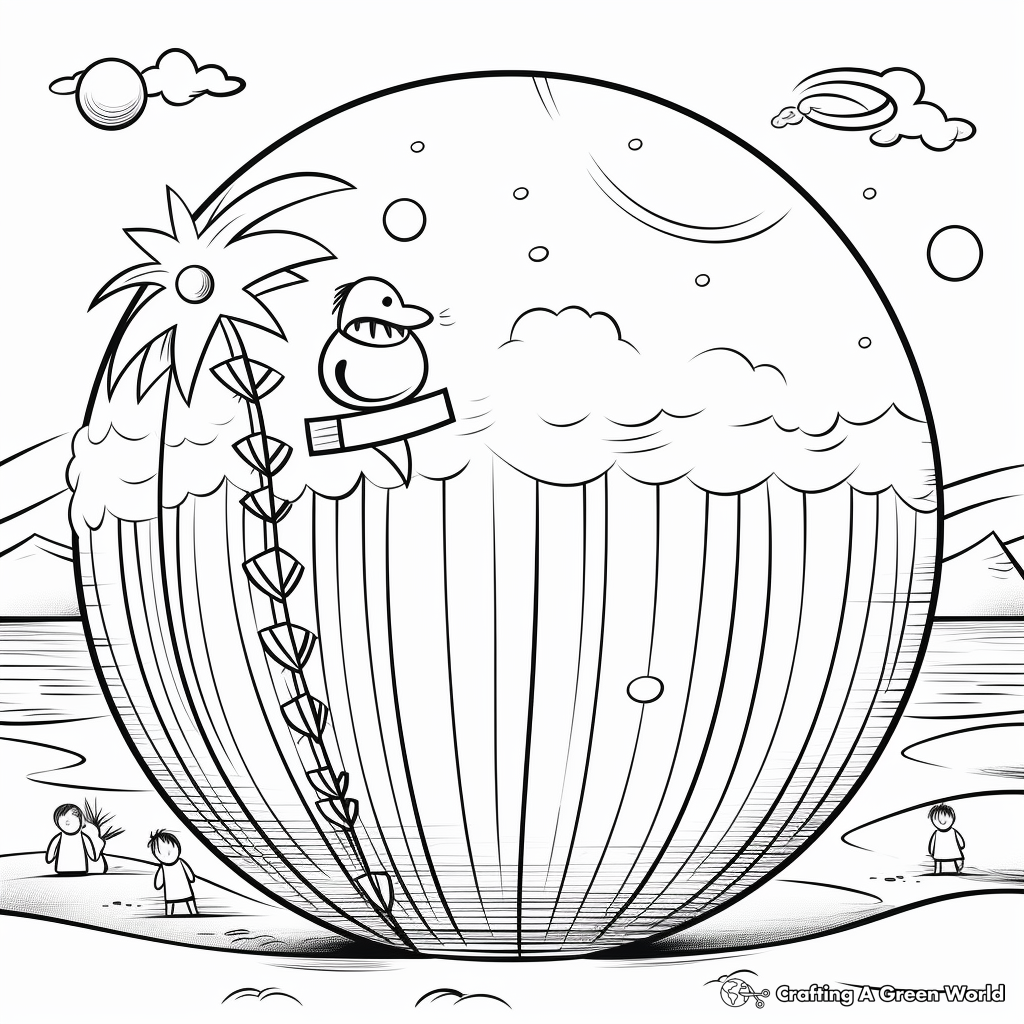 Beach ball coloring pages