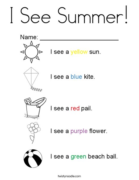 I see summer coloring page