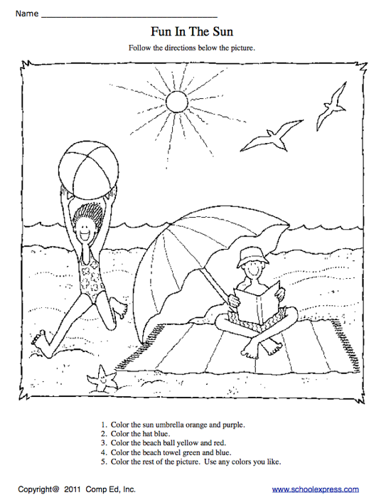 School express coloring worksheet education world