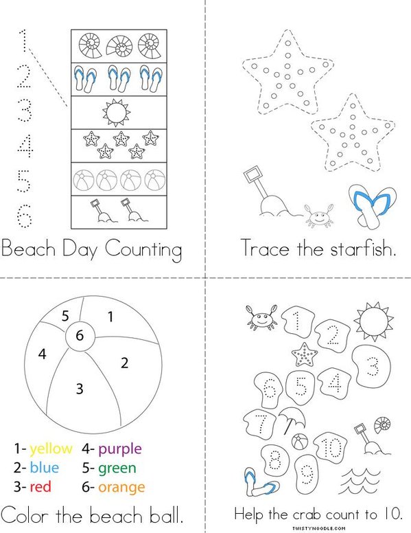 Beach activity book