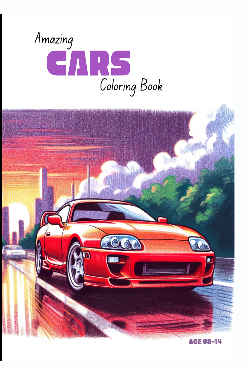Amazing cars coloring book