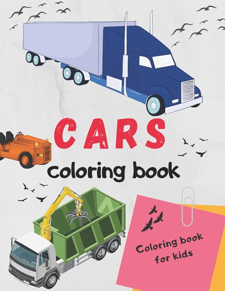 Cars coloring book coloring book for kids print dark purple pomegranate books