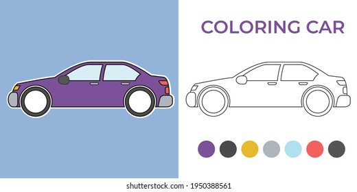 Cute cartoon purple sedan car saloon ññððºðððñ ððµðºñðñððñ ðñðñððºð ððµð