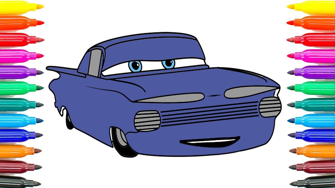 How to coloring cars ramone coloring pages for kids how to paint ramone cars funny coloring book
