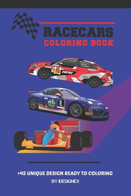 Race cars coloring book a unique collection of race cars coloring pages for kids adults paperback joyride bookshop