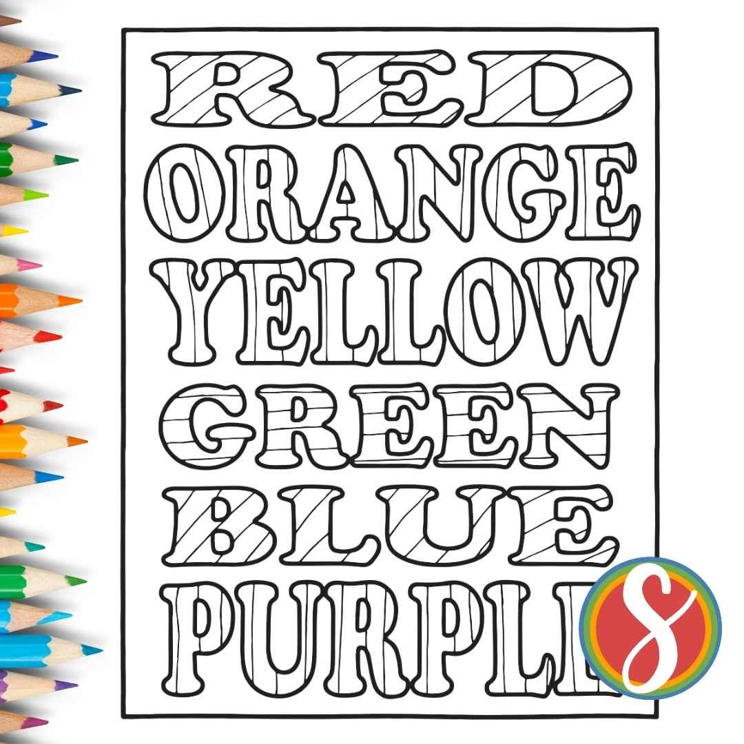 Free rainbow coloring pages â stevie doodles