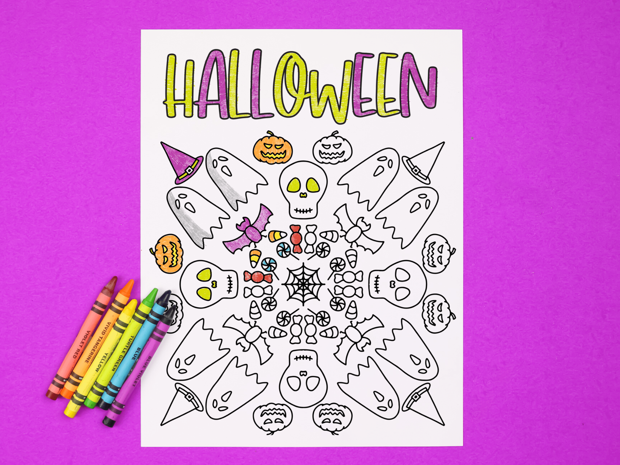 Free printable halloween coloring page printables mad in crafts