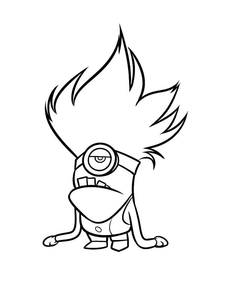 Online coloring pages coloring evil minion coloring