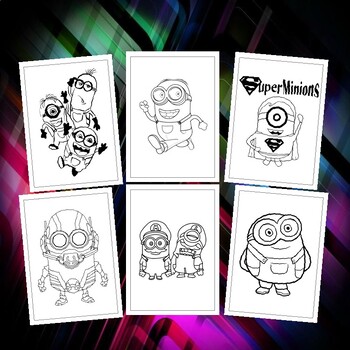 Lovable minions coloring sheets collection for kids a colorful adventure awaits
