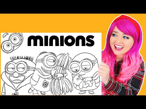 Coloring inions bananas teddy bear clown coloring pages prisacolor arkers