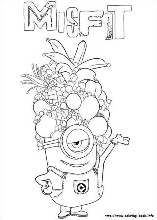 Free printable minion coloring pages