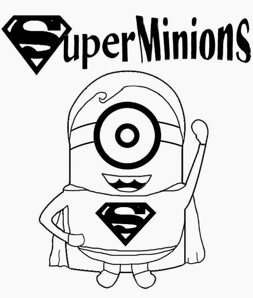 Minion superhero coloring pages