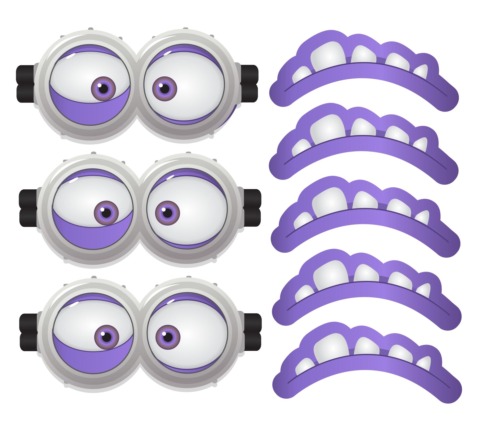 Evil minion eyes printable purple minions minions eyes evil minion costume