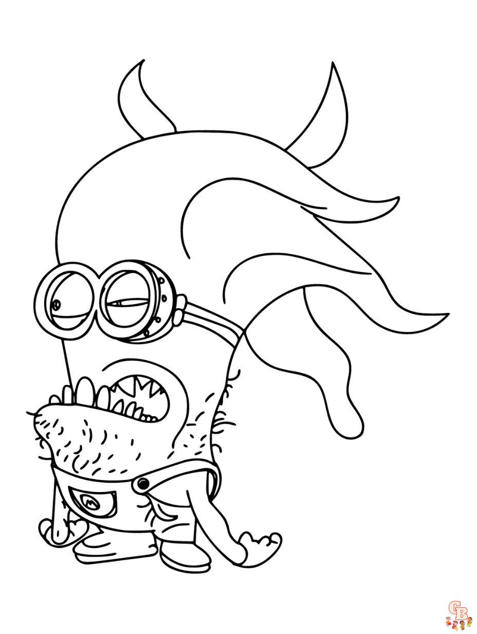 Minions coloring pages free printable sheets for kids