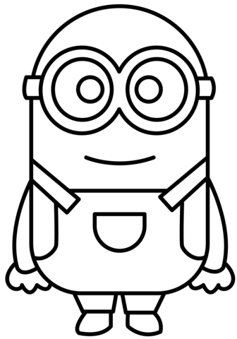Chibi minion coloring page free printable coloring pages