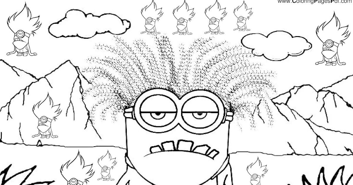 Purple minion coloring pages