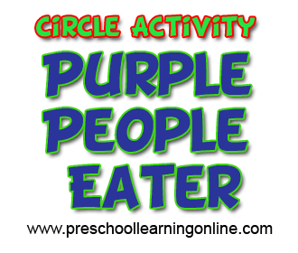 Purple people eater song circle activity