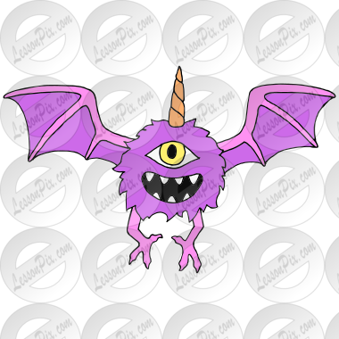 Flying purple people eater picture for classroom therapy use