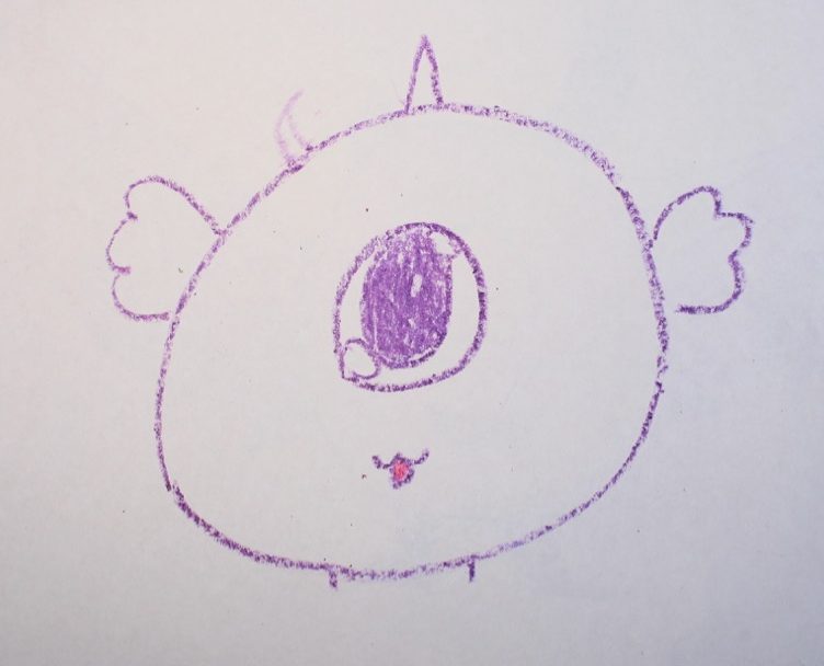 Purple people eater art today we did