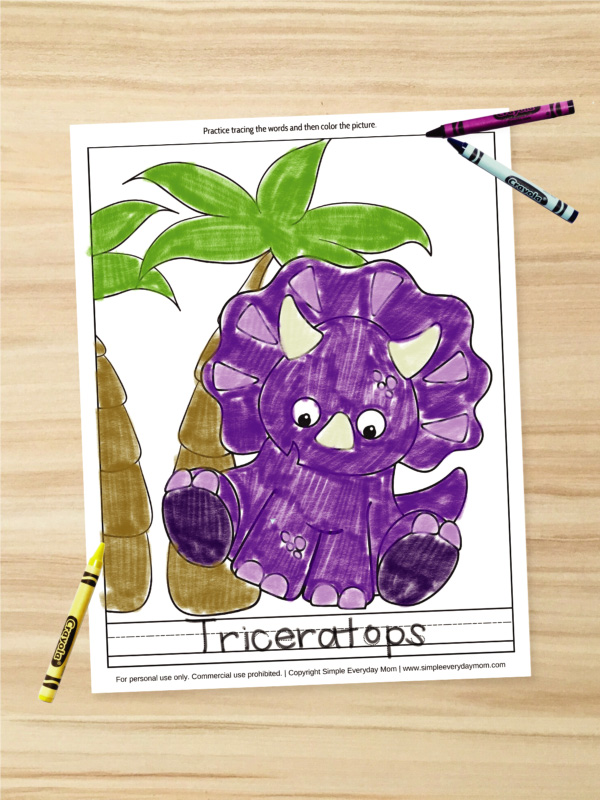 Free printable dinosaur coloring pages for kids