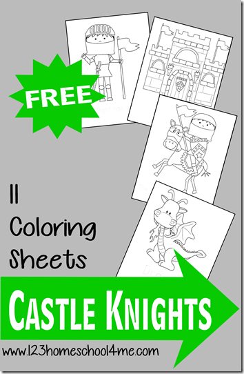 Ð castle and knight coloring pages