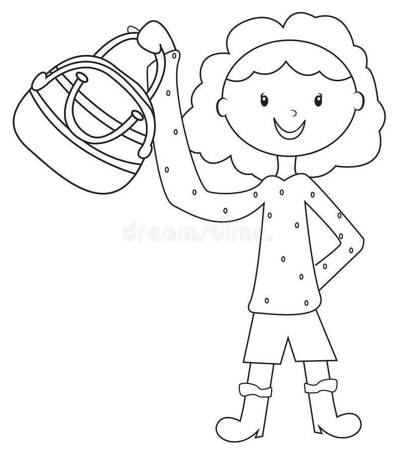 Handbag coloring stock illustrations â handbag coloring stock illustrations vectors clipart