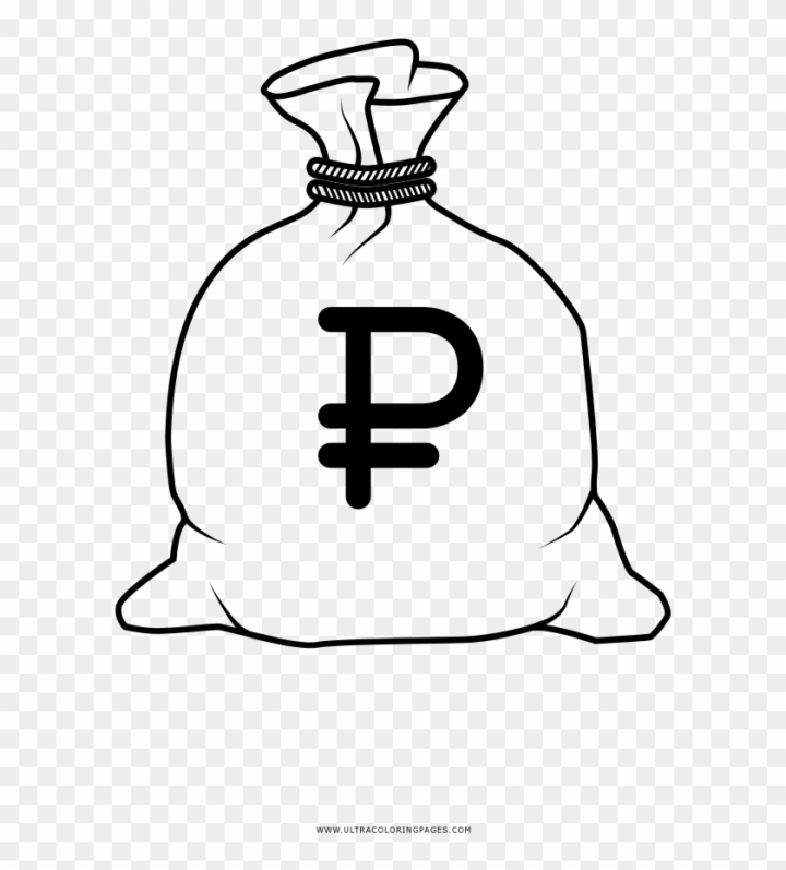 Free money bag coloring page