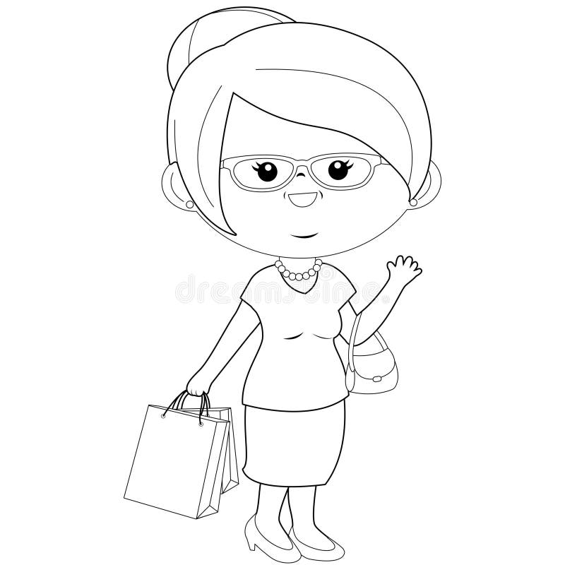 Handbag coloring stock illustrations â handbag coloring stock illustrations vectors clipart