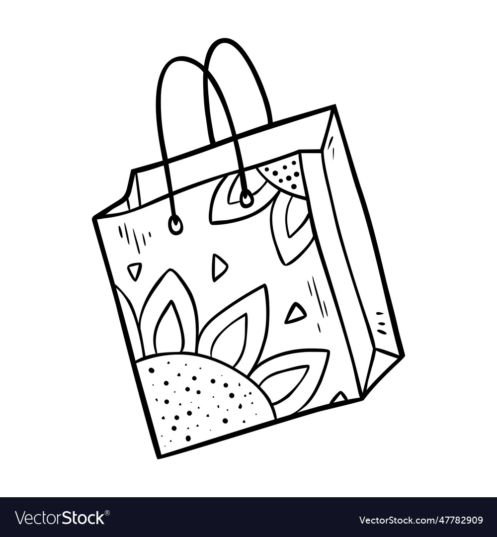 Coloring book gift bag royalty free vector image