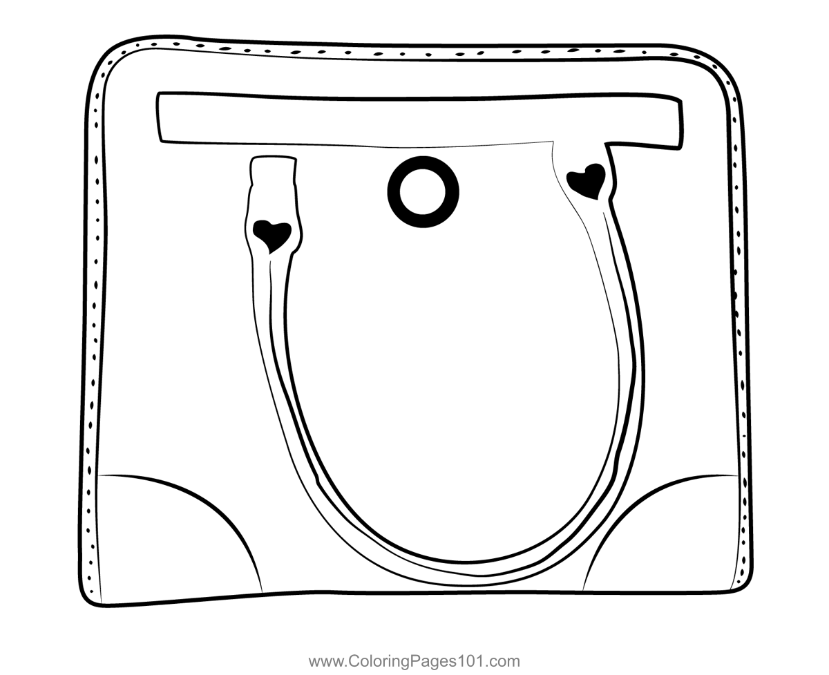 Designer bag for women coloring page for kids