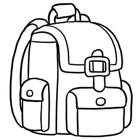 School bag coloring stock illustrations cliparts and royalty free school bag coloring vectors