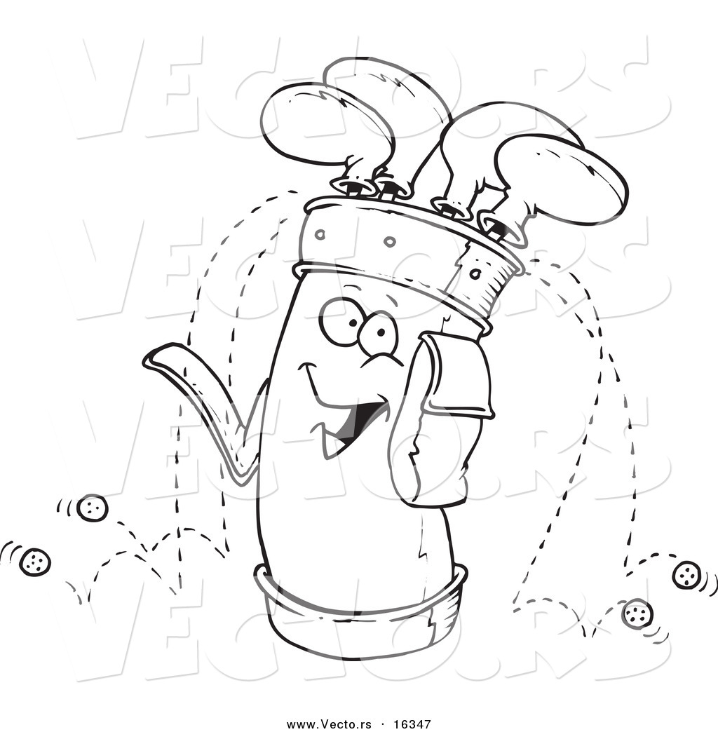 R of a cartoon golf bag